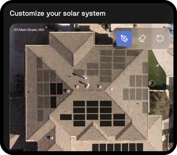 Solar system customization interface
