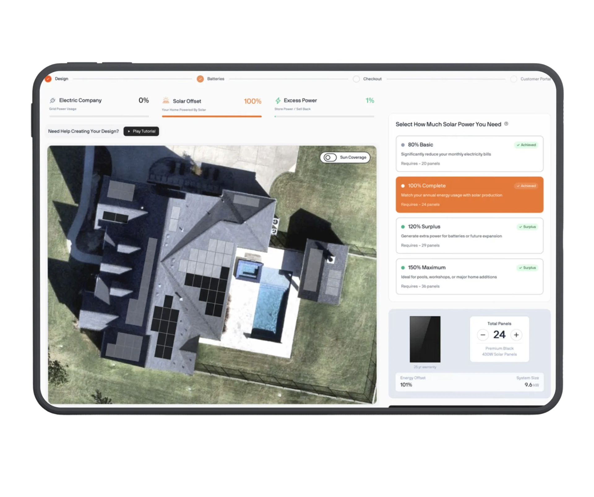 SunLink Design Tool on iPad